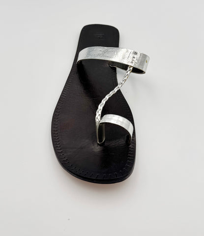 Handcrafted Women Kolhapuri Sandals - Silver Traditional