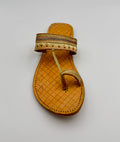 Handcrafted Women Kolhapuri Sandals - Gold Traditional